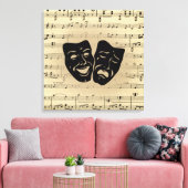 Toile Musique antique et masques de théâtre (Insitu(Salon))