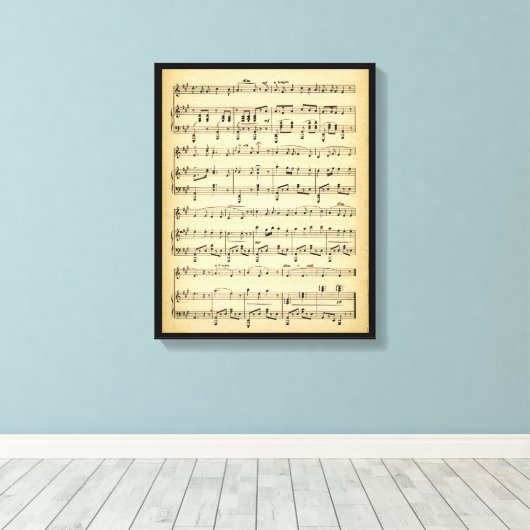 Toile Musique Antique Sheet (Insitu (Plancher de Bois))
