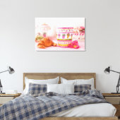 Toile Musique Au Thé, Croissant Et Fleur (Insitu(Chambre))