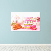 Toile Musique Au Thé, Croissant Et Fleur (Insitu (Plancher de Bois))