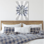 Toile Musique Clef Argent (Insitu(Chambre))