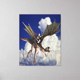 Toile Musique de dragon dans les nuages