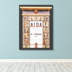 Toile Musique d'opéra vintage, Aida égyptienne de Verdi