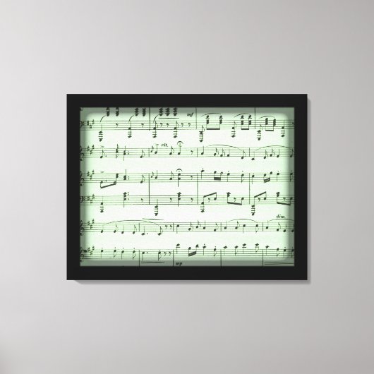 Toile Musique en feuille verte (Recto)