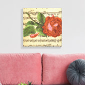 Toile Musique et Rose rouge (Insitu(Salon))