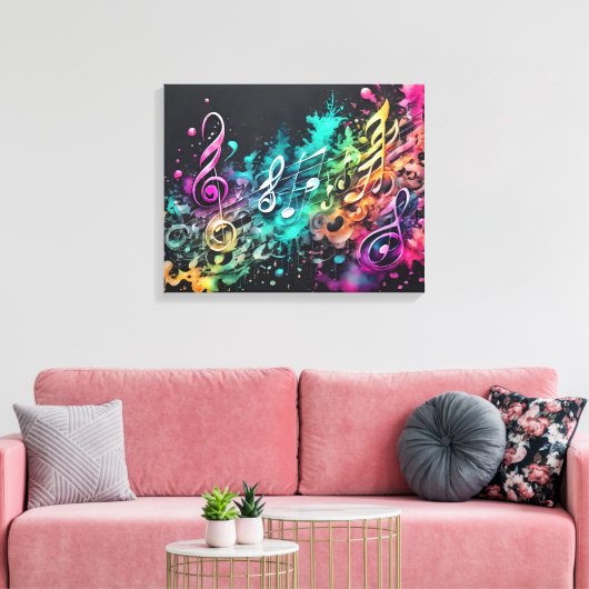 Toile musique graffiti (Insitu(Salon))