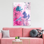 Toile Musique intérieure - Croquis floral (Insitu(Salon))