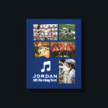Toile Musique Orchestre Musique Collage Photo<br><div class="desc">Cette bande de marche personnalisée ou un orchestre photo collage design comprend vos photos téléchargées, notes musicales et 2 lignes de texte personnalisé. Ajoutez le nom de votre musicien, son nom de groupe ou d'orchestre ou tout texte que vous souhaitez. Modifiez la couleur de l'arrière - plan pour qu'elle corresponde...</div>