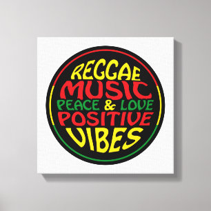 Toile Musique reggae avec des paroles et des citations p