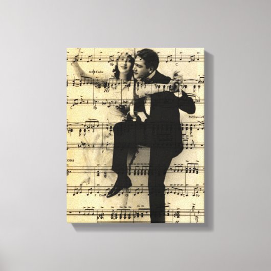 Toile Musique vintage et danse (Recto)