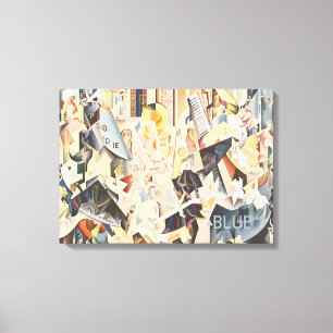 Toile Musique vintage, jazz d'art déco, rhapsodie dans