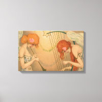 Musique vintage Victorian Angels Musiciens Flute H
