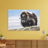 Toile Musk Ox with Calf (Insitu(Salon))