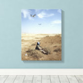 Toile MV-22B Ospreys survolent les hôpitaux de la marine (Insitu (Plancher de Bois))