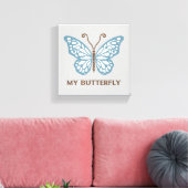 Toile My Butterfly Canvas Wall Art (Insitu(Salon))
