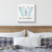 Toile My Butterfly Canvas Wall Art (Insitu(Chambre))