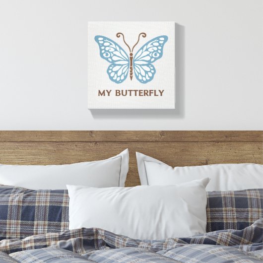Toile My Butterfly Canvas Wall Art (Insitu(Chambre))