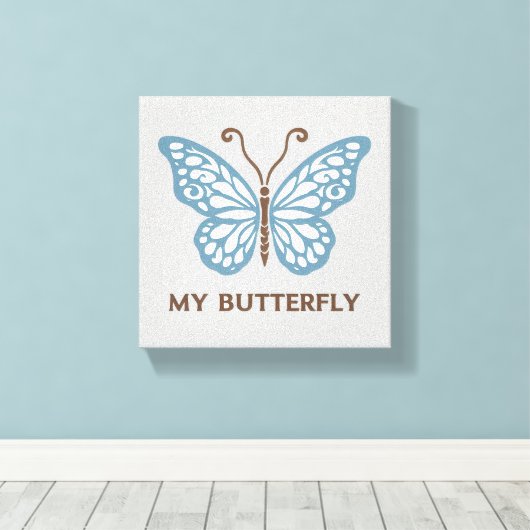Toile My Butterfly Canvas Wall Art (Insitu (Plancher de Bois))