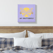 Toile My Butterfly Canvas Wall Art (Insitu(Chambre))