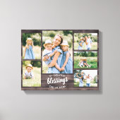 Toile My Greatest Blessings Mom Citation 6 Photo Rustic (Recto)