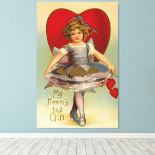 Toile My Heart's Best Gift Vintage Victorian Valentine's