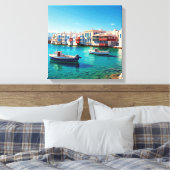 Toile Mykonos Grèce Îles grecques bateaux (Insitu(Chambre))