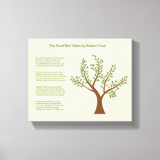 Toile MyPoetTree - La route non prise (Recto)