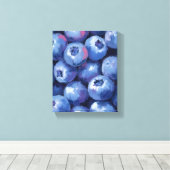 Toile Myrtilles | Aquarelle de fruits peints (Insitu (Plancher de Bois))