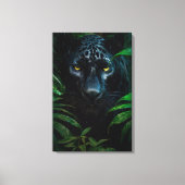 Toile Mystérieux Black Panther Jungle Faune Design (Recto)