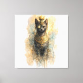 Toile Mystic Egyptian Cat Ancient Inspired Artistic  (Recto)