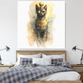 Toile Mystic Egyptian Cat Ancient Inspired Artistic  (Insitu(Chambre))