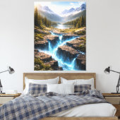 Toile Mystic Mountain Valley – Fantasy Nature Landscape (Insitu(Chambre))
