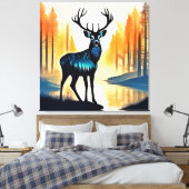 Toile Mystical Forest Deer (Insitu(Chambre))
