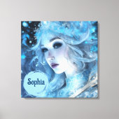 Toile Mystical Ice Queen - Imaginaire Winter Goddess Art (Recto)