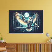 Toile Mystical Moon Owl Celestial Forest Glow (Insitu(Salon))