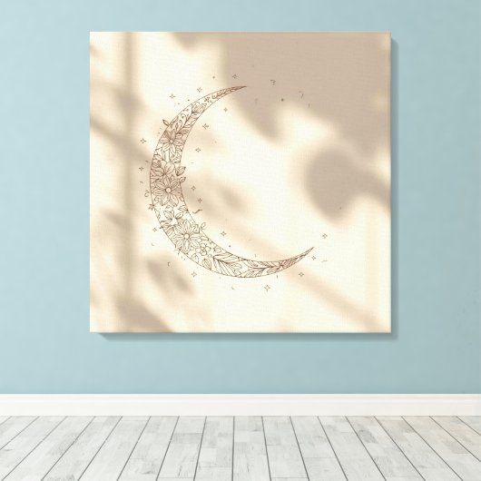 Toile Mystical Moon Wall Art | Celestial Night Sky  (Insitu (Plancher de Bois))