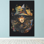 Toile Mystical Witch Candle Dark Fantasy Artwork (Insitu (Plancher de Bois))