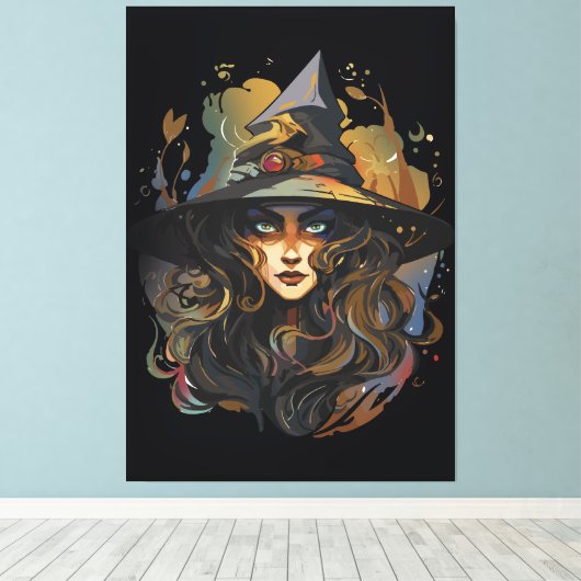 Toile Mystical Witch Candle Dark Fantasy Artwork (Insitu (Plancher de Bois))