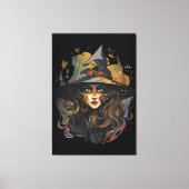 Toile Mystical Witch Candle Dark Fantasy Artwork (Recto)