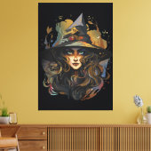 Toile Mystical Witch Candle Dark Fantasy Artwork (Insitu(Salon))