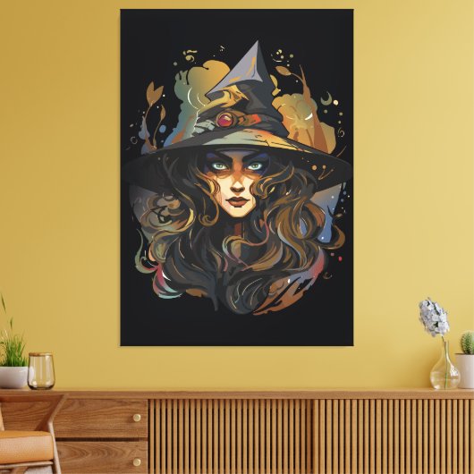 Toile Mystical Witch Candle Dark Fantasy Artwork (Insitu(Salon))