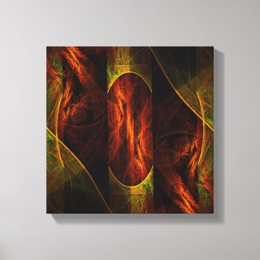 Toile Mystique Jungle Art Abstrait Noir et Blanc (Recto)