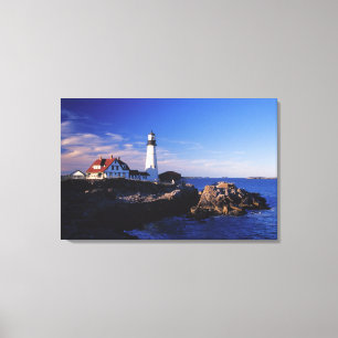 Toile NA, États-Unis, Maine. Phare de Portland Head.