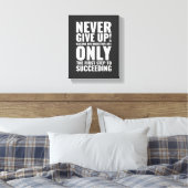 Toile N'abandonne jamais ! | Devis motivationnel (Insitu(Chambre))