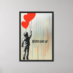 Toile N'abandonnez jamais Balloon Boy Canvas Imprimer