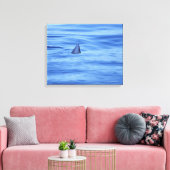Toile Nage de requins dans l'eau de mer (Insitu(Salon))