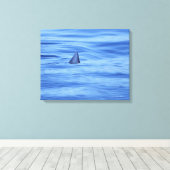 Toile Nage de requins dans l'eau de mer (Insitu (Plancher de Bois))