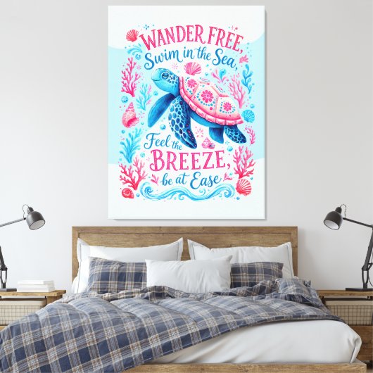 Toile Nager librement dans la mer (Insitu(Chambre))
