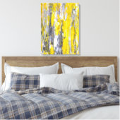 Toile 'Nail it' Gris et Jaune Art Abstrait (Insitu(Chambre))