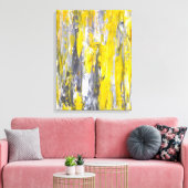 Toile 'Nail it' Gris et Jaune Art Abstrait (Insitu(Salon))